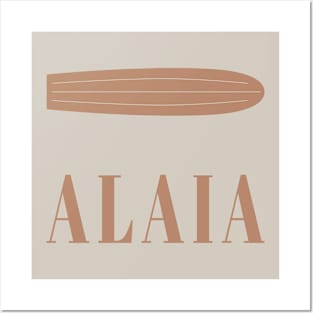 Alaia, Minimalist Surfboard Illustration Posters and Art